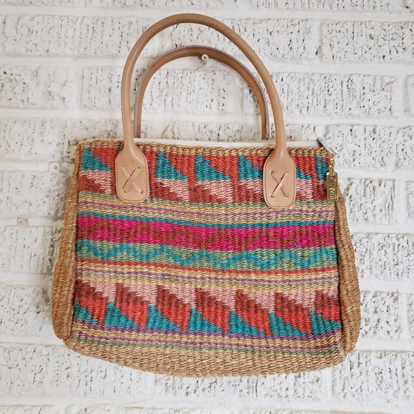 Cappelli Straworld Crocheted Boho Straw Shoulder Bag - Picture 8 of 9